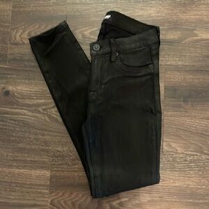 Hudson Coated Black Skinny Jeans